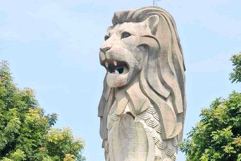 Löwenstatue in Sentosa