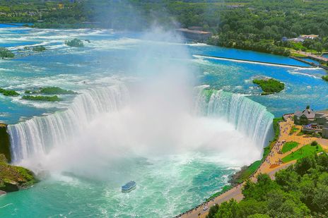 Blick auf die Niagarafälle in den USA 