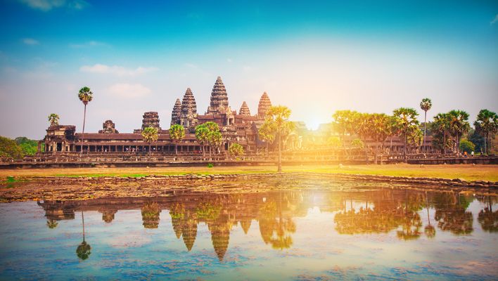 Sonnenuntergang in Angkor Wat