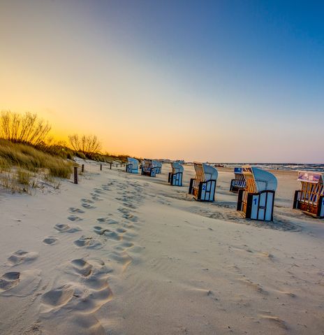 Strandkörbe am Strand von Usedom