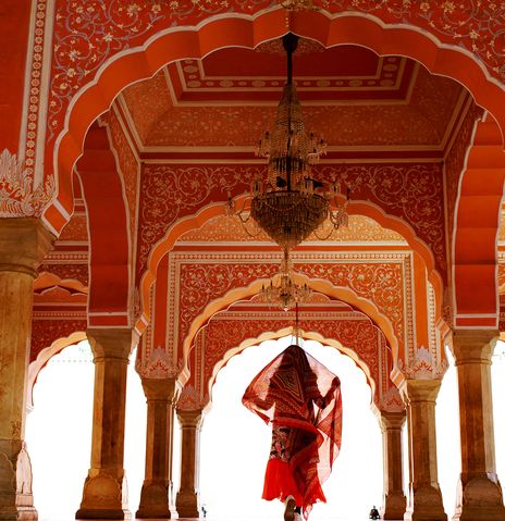 Frau in Jaipur in Indien