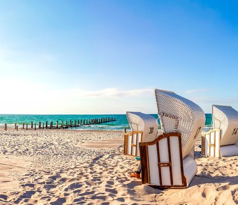 Strand mit Strandkörben in Zingst