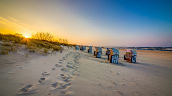 Strandkörbe auf Usedom an der Ostsee