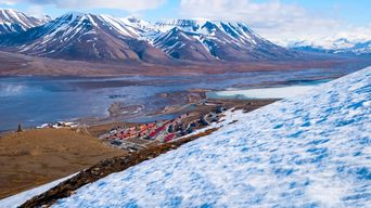 Blick auf die Landschaft in Spitzbergen