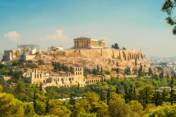 Blick auf Akropolis