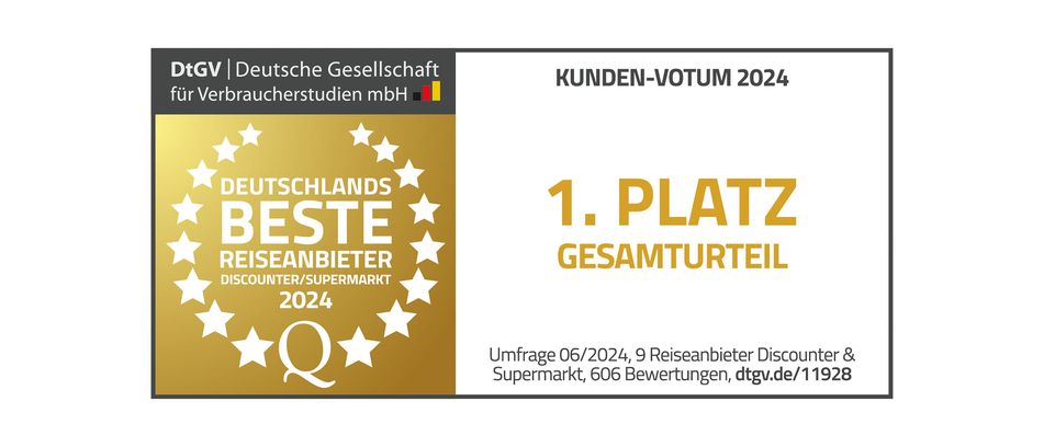 Bester Reiseanbieter 2024: ALDI Reisen