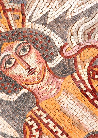 Historisches Mosaik in Madaba, Jordanien