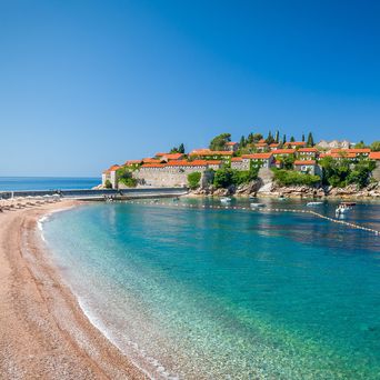 Blick auf Budva in Montenegro