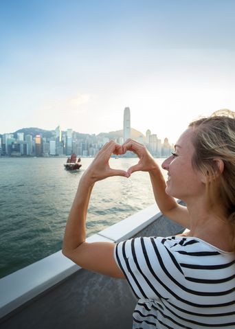 Frau in Hongkong