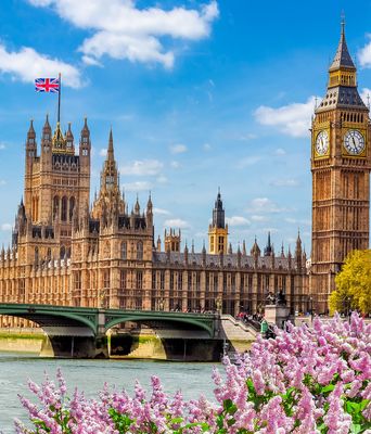 Houses of Parliament und Big Ben an der Themse in London