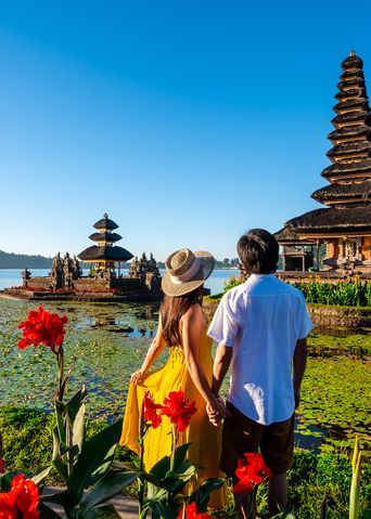 Paar in Bedugul auf Bali