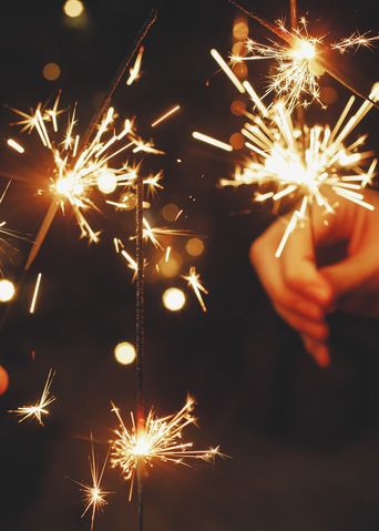 Wunderkerzen an Silvester