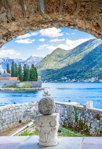 Montenegro Kotor Blick auf Insel
