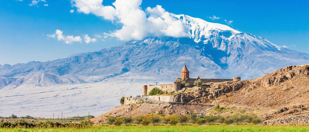 Das Kloster Chor Virap mit Blick auf den Berg Ararat