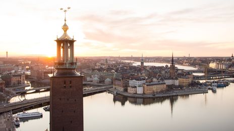Sonnenuntergang in Stockholm