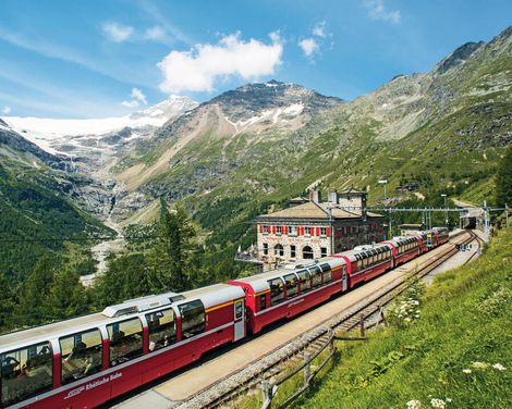 Zugreise mit dem Glacier und Bernina Express