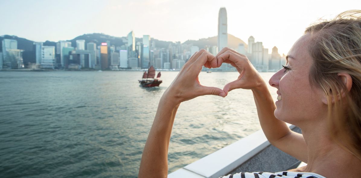 Frau in Hongkong
