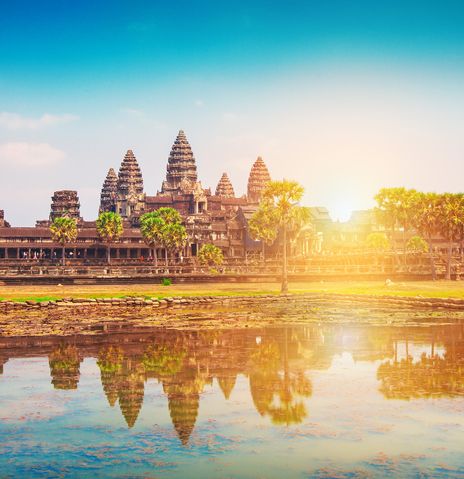 Angkor Wat mit Spiegelung