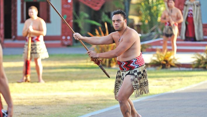 Maori Tänzer in Neuseeland
