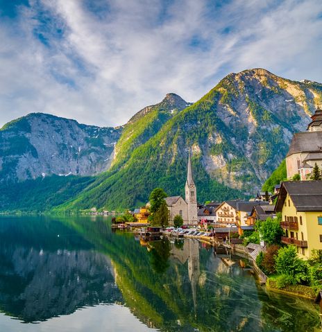 Blick auf Hallstatt in Österreich