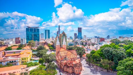 Blick auf Ho-Chi-Minh-Stadt in Vietnam