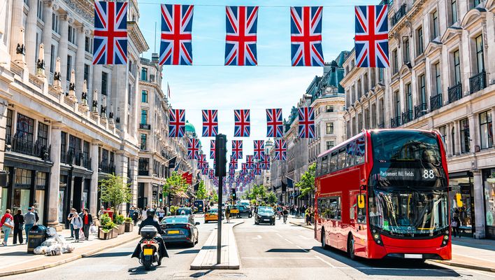 Typische Straße in der London