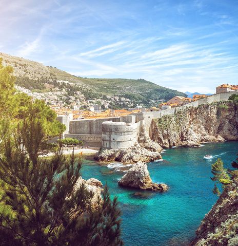 Blick auf Dubrovnik in Kroatien