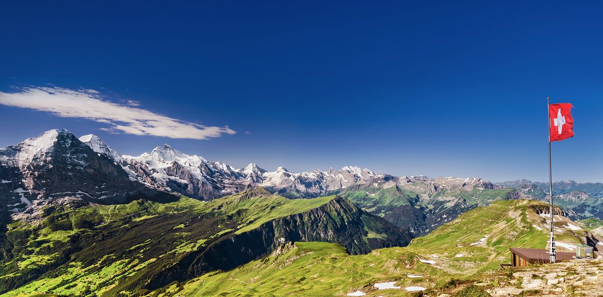 Berggipfel in der Schweiz