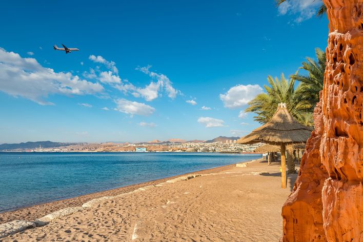 Strand von Eilat in Israel