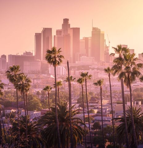 Die Skyline in Los Angeles, Kalifornien