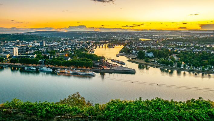 Sonnenuntergang in Koblenz