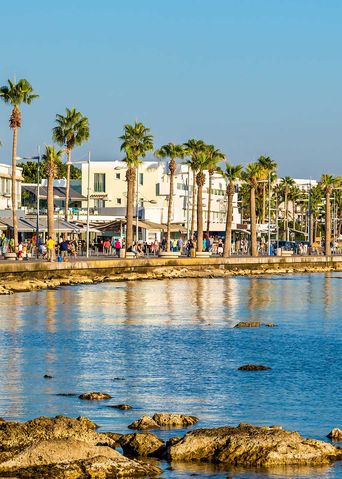 Promenade von Paphos auf Zypern