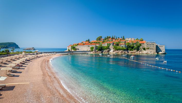 Strand in Montenegro