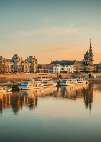 Blick auf Dresden und die Elbe