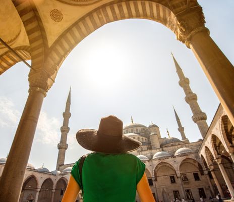 Frau in Hagia Sophia 