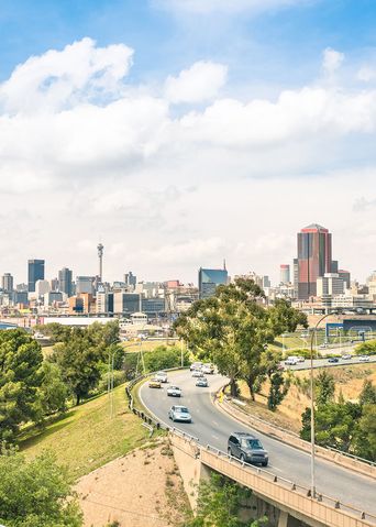 Blick auf Johannesburg