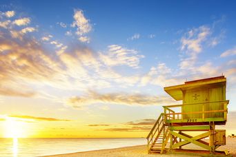 Sonnenuntergang am Miami Beach