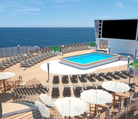 Pooldeck der MSC Seaside