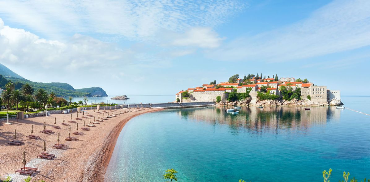 Strand von Budva in Montenegro