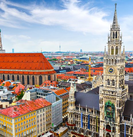 Stadtansicht von München in Bayern