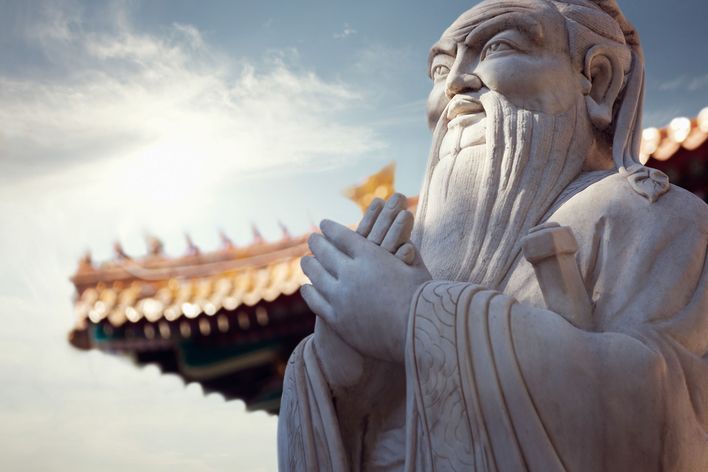 Konfuzius Statue in Südkorea