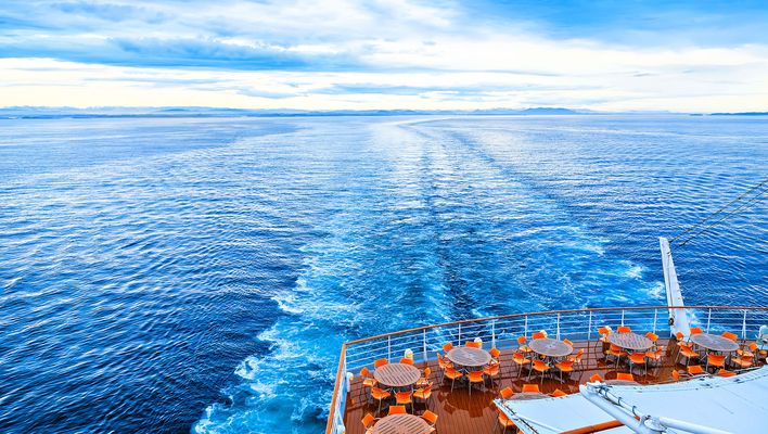 Heck eines Kreuzfahrtschiffes