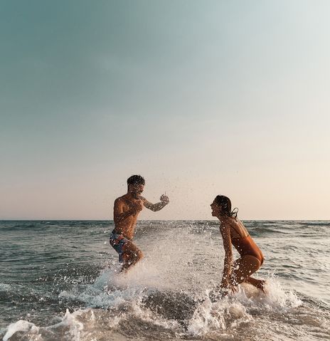 Badespaß im Meer