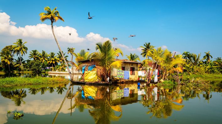 Landschaft von Kerala in Indien