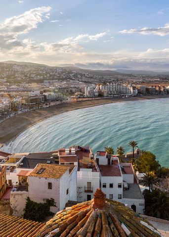 Küstenabschnitt von Valencia in Spanien