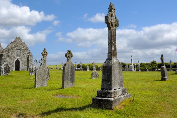 Klosterruinen in Clonmacnoise