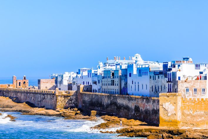 Blick auf die Stadt Essaouira in Marokko