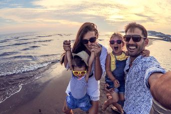 Familie am Strand