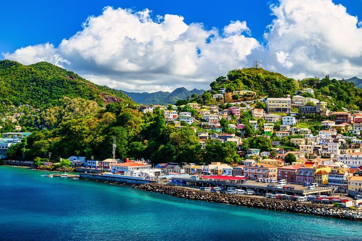 Blick auf St. George auf Grenada