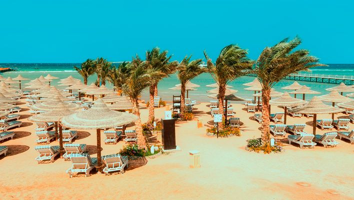 Strand von Hurghada in Ägypten
